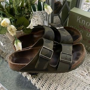 Birkenstock camo sandals
